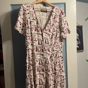 Reformation Retro Illustrated Print Megan Dress